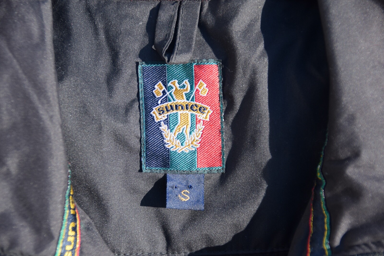 Rare SUNICE Golf Vest 90s Retro S Black Gem