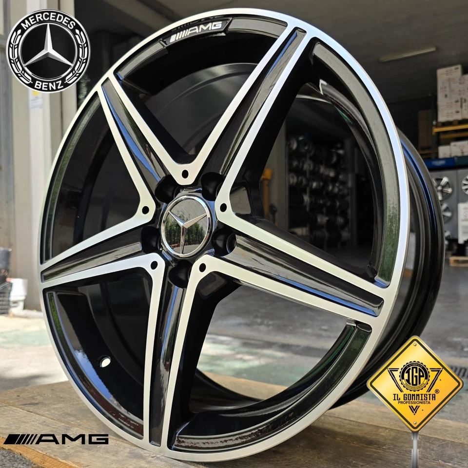 ✅AMG KIT 4 Cerchi In Lega 18 Compatibili con Mercedes Classe A B C E CLA GLA GLC - Imagen 2 de 4