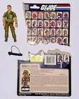 VTG Hasbro GI Joe ARAH 1985 Footloose V1 Figure w/ Partial Cardback & File Card