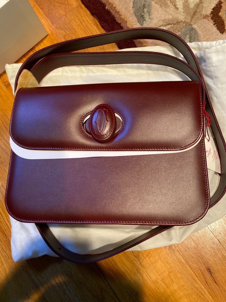 RARE AUTHENTIC NIB MUST DE CARTIER TURN LOCK SHOULDER CROSSBODY