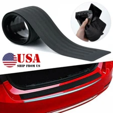 Rear Bumper Guard Trunk Edge Sill Black Rubber Protector Cover For Car SUV 90cm"