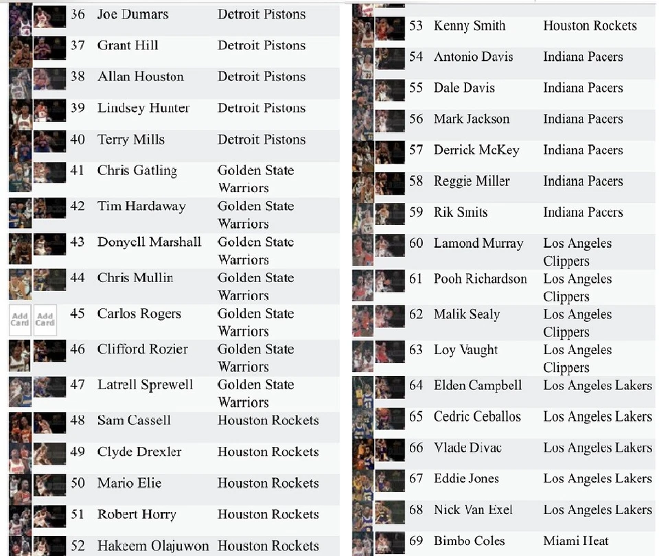 1995-96 NBA Flair Basketball Card - Mint - You Pick ($2 Minimum Order Required) - Image 3 of 4