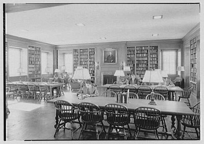 Photo:Millbrook New York 1949 Millbrook School Library General View
