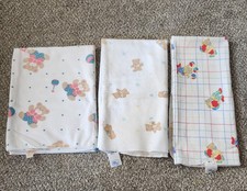 Vintage Dundee And Baby Dreams Teddy Bears Receiving Blankets Lot 3