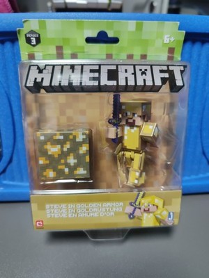 Mojang Minecraft Jazwares - Steve In Goldrüstung  OVP  Leichter Lagerschaden