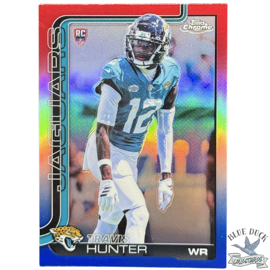 2025 Topps Chrome - Travis Hunter - Red White and Blue - Rookie - Jaguars