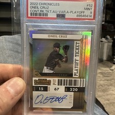 2022 Oneil Cruz Contenders Rookie Auto Gold Fame Ticket  /18 PSA 9 POP 1!!!