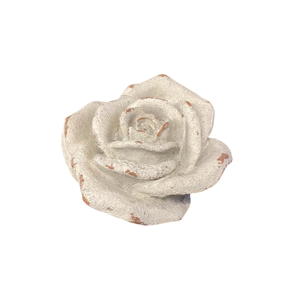 Cement Garden Pretty Rose Flower Stone Ornament Floral Decoration 15cm - Image 2 of 4