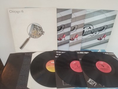 CHICAGO - 4LP JOB LOT  IF YOU LEAVE ME NOW x 3 DIFFERENT ISSUES plus CHICAGO 16