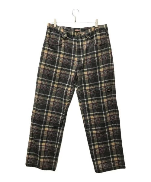 Jean baggy Supreme double genou homme XL décontracté coton mélangé gris/beige