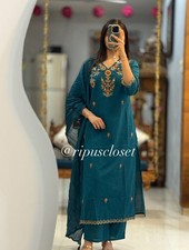 Bollywood Party Wear Kurti Palazzo Dupatta Set Indian Women Ethnic Salwar Kameez