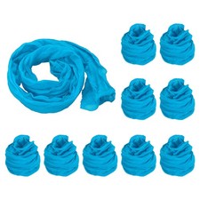 10Pcs Stocking Flower Fabric 65cm/26" for DIY Mesh Flowers Making, Sky Blue
