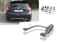  Edelstahl Duplex Sportauspuff Peugeot 208 GTI je 2x76mm rund eingerollt