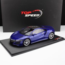 Topspeed 1/18 Acura NSX 2017 130R Resin Diecast Model Car Blue/White RHD