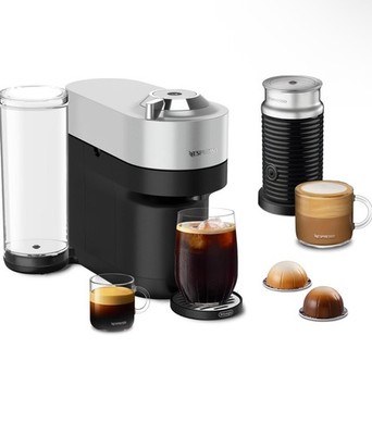 Nespresso Vertuo Pop+ Deluxe by De'Longhi with Aeroccino, Silver