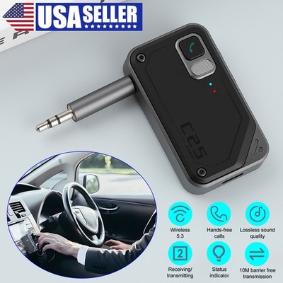 Bluetooth 5.3 Car Wireless Transmitter Receiver Adapter AUX Audio 3.5mm Jack NEW