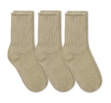 Jefferies Socks Boys' School Uniform Ribbed Crew Dress 3 Small, Khaki
