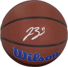 Jalen Brunson New York Knicks Autographed Wilson Alliance Team Logo Basketball