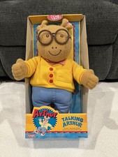 New in Box NRFB Vintage 1997 Talking Arthur PlaySkool 16  Plush Doll, Works