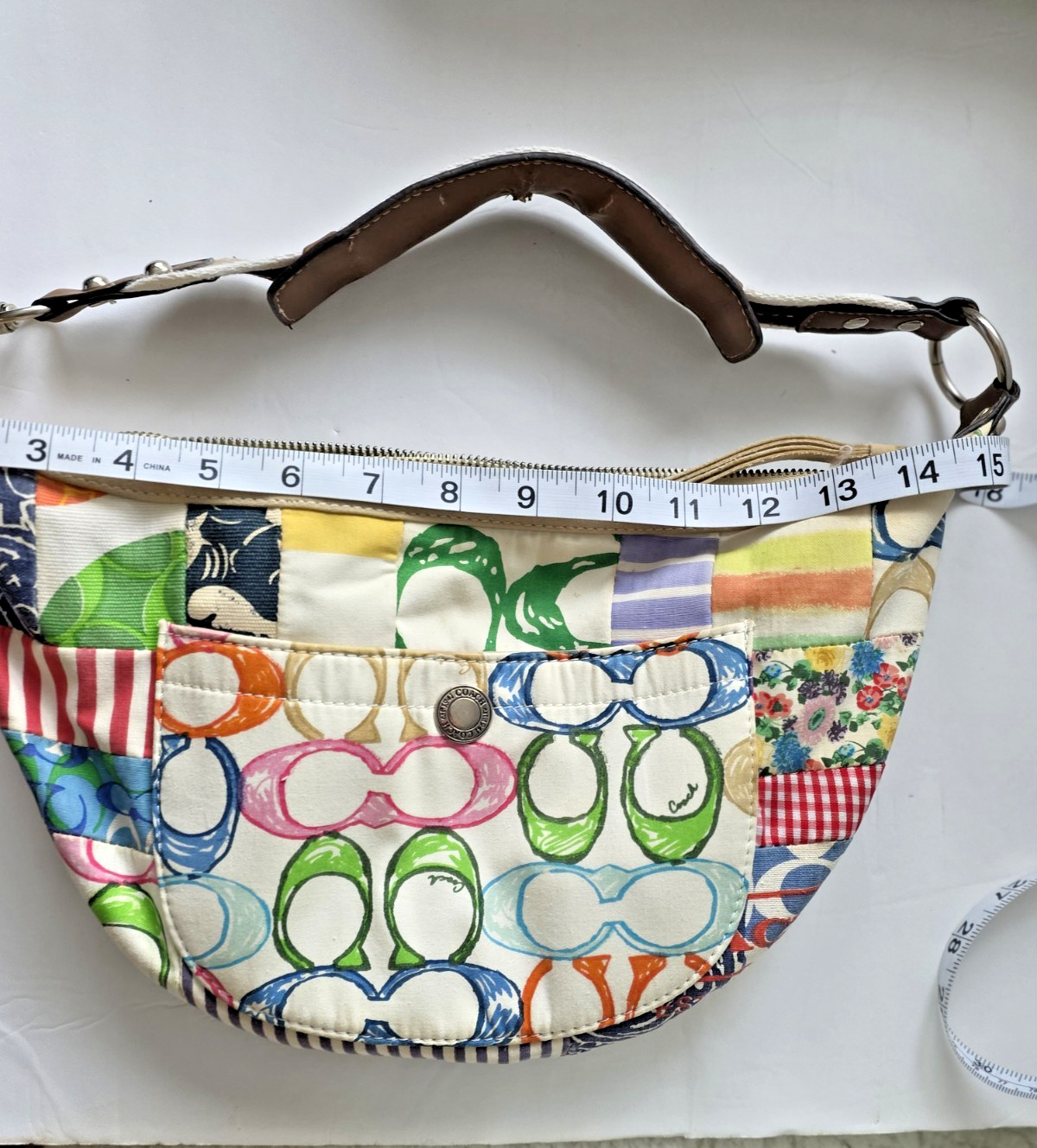 Coach Hampton Rainbow Patchwork Hobo Bag Y2K Era … - image 8