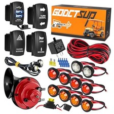 UTV Turn Signal Kit with Horn, ATV SXS Blinker Kit with Brighter LED