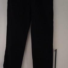 Damen Hose Schwarz Gr. 40 Baumwolle gerader S...