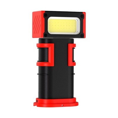 Double Light Source LED Work Light Rechargeable Flashlight Keychain Light