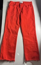 Current/Elliot Red Fringe Women's Jeans Pants Size 28