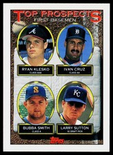 1993 Topps #423 Ryan Klesko / Ivan Cruz / Bubba Smith / Larry Sutton TP