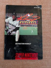 Ken Griffey Jr. Major League Baseball Super Nintendo SNES Instruction Manual W