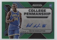 2023 Panini Prizm Draft Picks College Penmanship Green David Singleton Auto 4f5