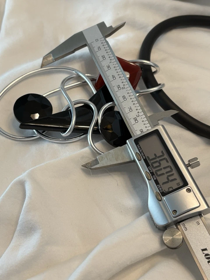 Collar Colgante Jeff Lieb Usable Modernista Cristal y Ágata Firmado Foto 4 de 4