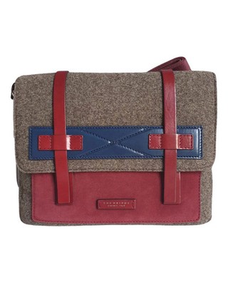 The Bridge Casentino 0519182B Men's Dark Green Felt Crossbody Messenger