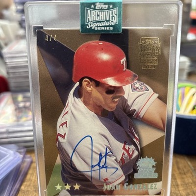 2024 Topps archives signature series 1999 Topps Stars Juan González 3 Star /4 AU