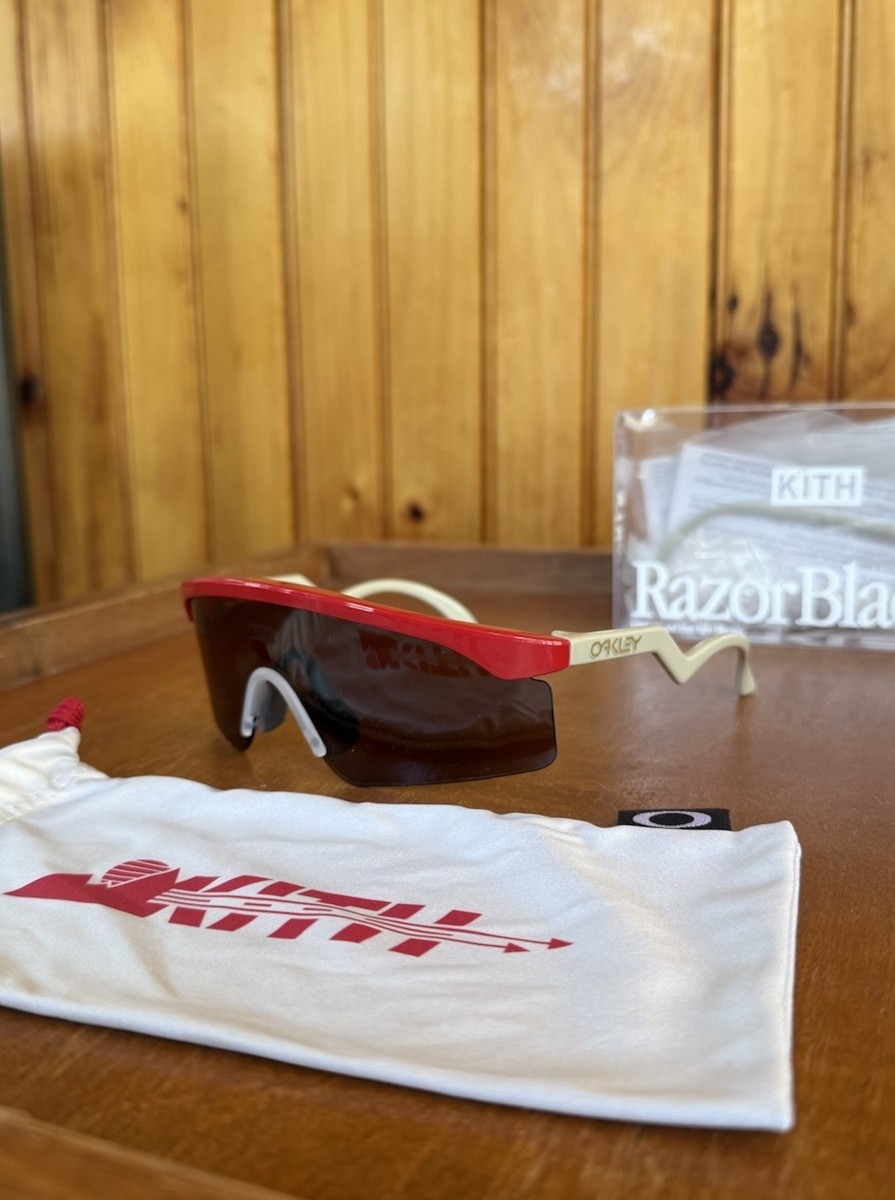 Kith X Oakley Razor Blade Sunglasses Ss18 Colorblock Red | eBay