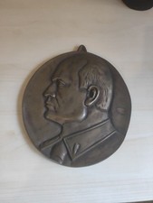 Ww2 Bronzo Grande Diametro 25 Cm Capo Del Governo 