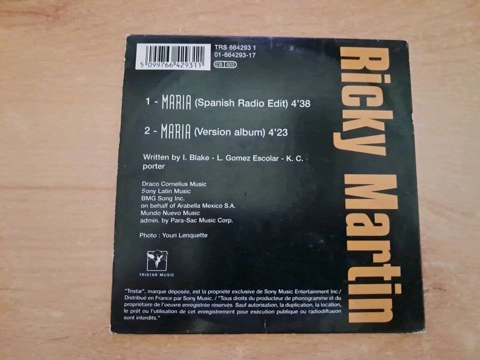 Ricky Martin - Maria [ Maxi-CD ] - Bild 2 von 2