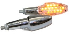 LED Mini Blinker Set Soto chrom klar E-Nummer M8 für ATV Motorrad Neuware