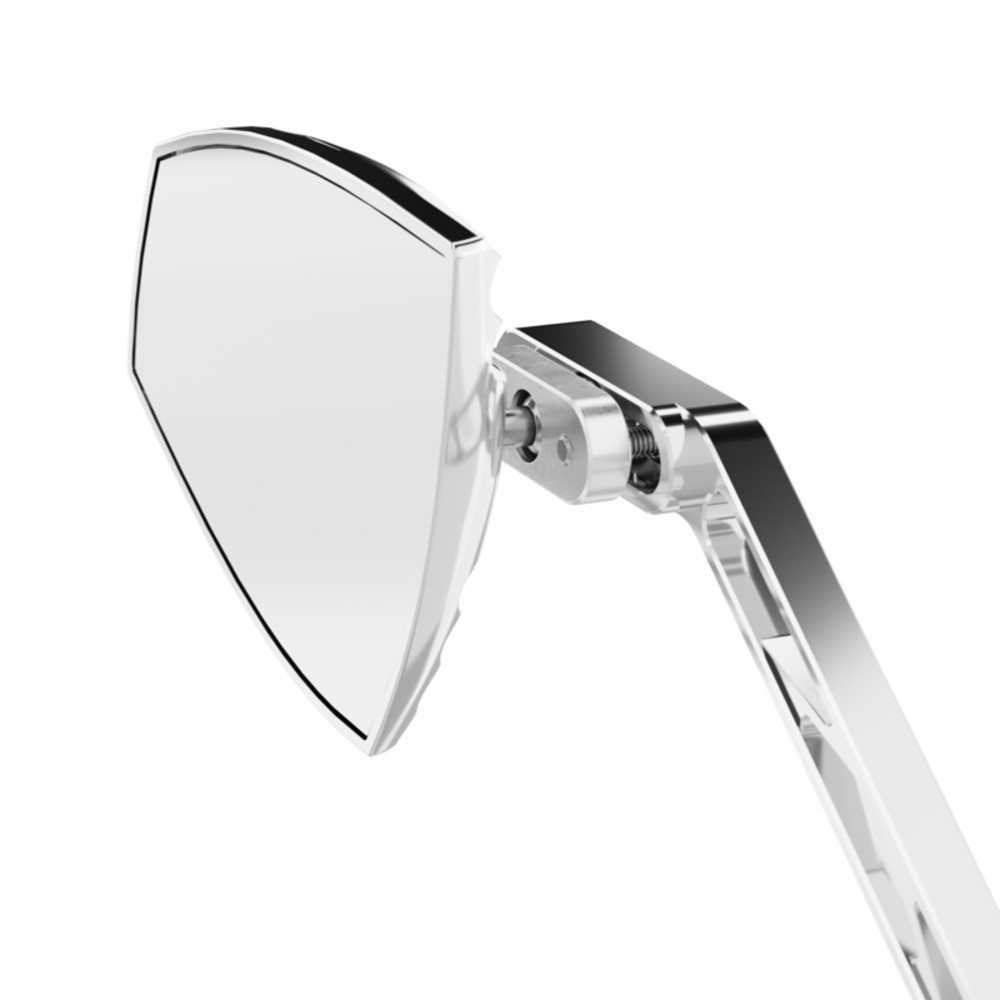 Highsider Pro Wave Handlebar Mirror Black/Chrome For Motorcycle Parts