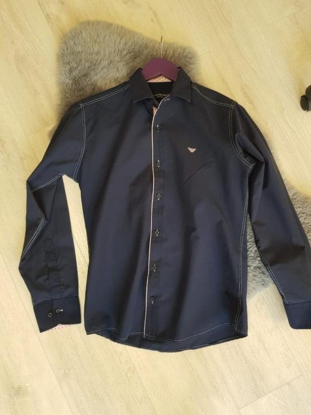 Men Giorgio Armani Shirt Navy 36 / S / 44