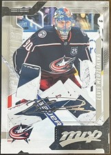 2026-27 Upper Deck MVP #250 Elvis Merzlikins Columbus Blue Jackets Silver Script