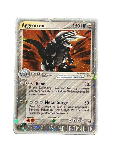 Aggron ex 95/100 EX Sandstorm Holo Ultra Rare 150 HP ENG 2003 Heavily Played