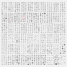 60 Sheets Temporary Tattoos for Women Adult, Mixed Styles Fake Tattoos Hearts Fl