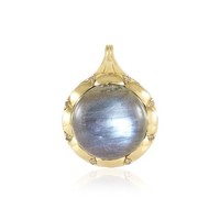 Cavill Labradorit AnhäNger 13,5Ct Sterlingsilber Vergoldet Mit Diamanten