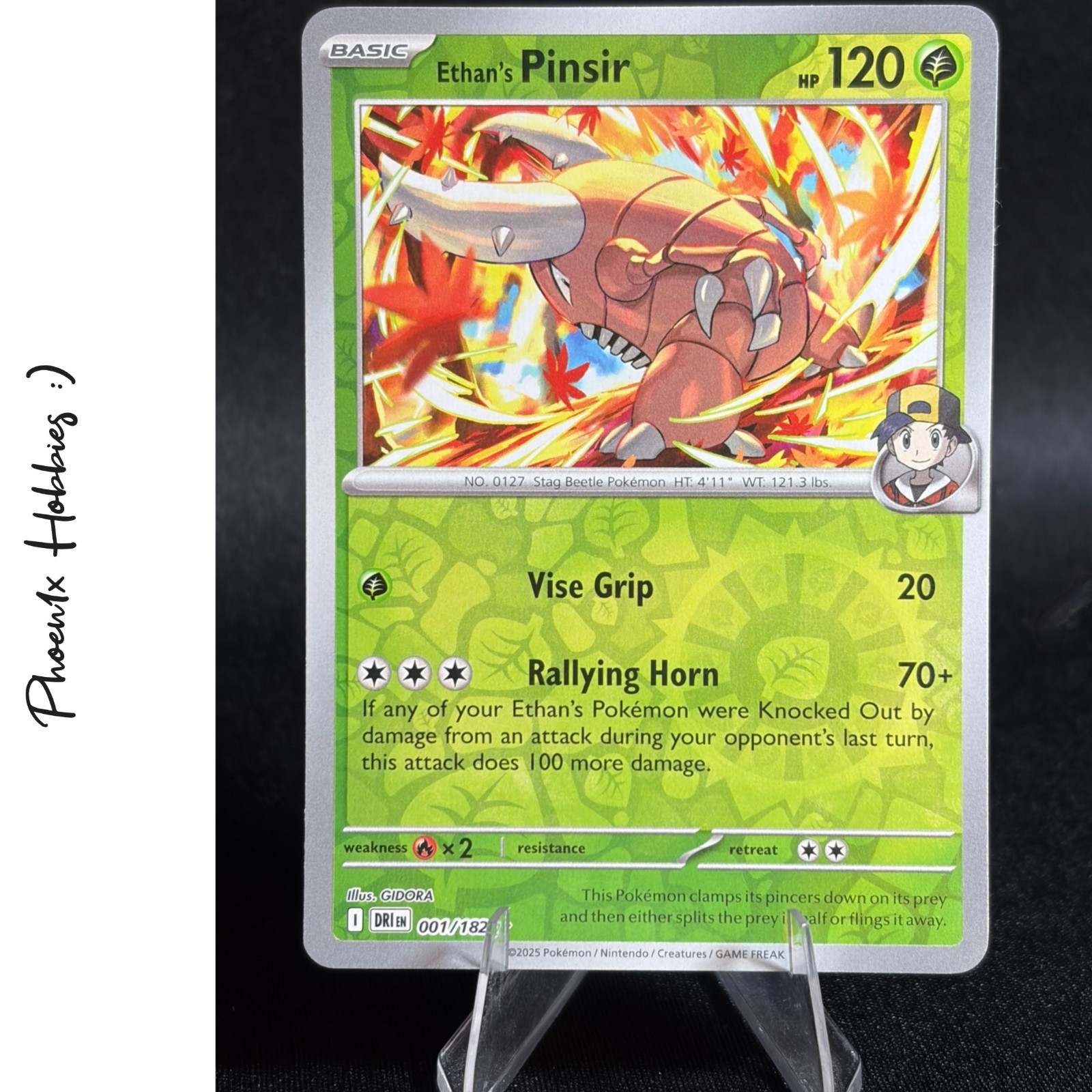 Ethan's Pinsir 001/182 Reverse Holo DRI Pokémon (NM) - Not Bulk ...