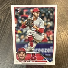 Zack Weiss Rookie RC 2023 Topps Update Baseball Card #US196 Los Angeles Angels