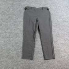 UNIQLO Pants Mens XL Gray Dress Pants Slim Microfiber Stretch Flat Front 34x28*