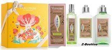 3 PC L'Occitane VERVEINE GERANIUM Eau De Toilette. Shower Gel Body Lotion NIB