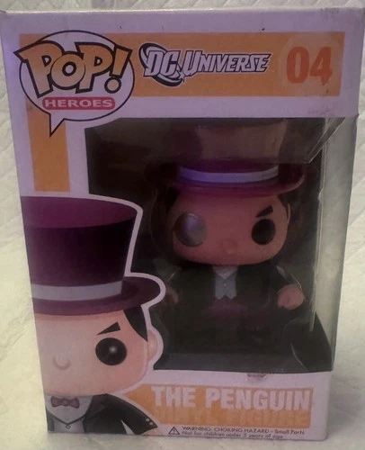 Funko Pop! DC Universe - The Penguin #04 2012 OG Large Font w/ Hard Protector