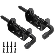 E-TING 2 Packs 5 Inch Spring Loaded Latch Pin with 8 Screws silver black